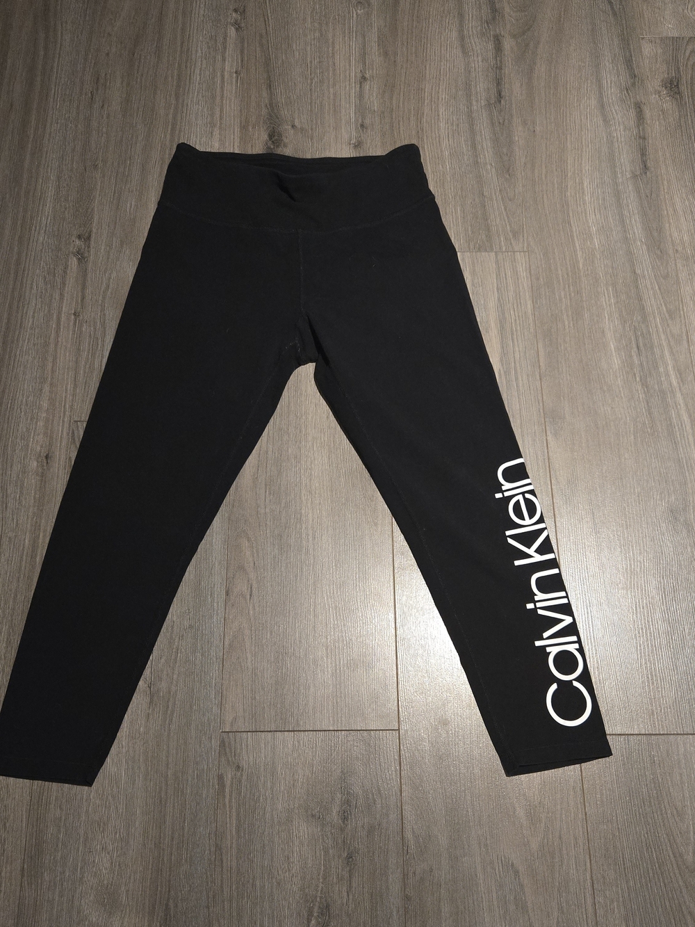 Calvin Klein High Rise Performance Activewear  Black Stretch Leggings Women L